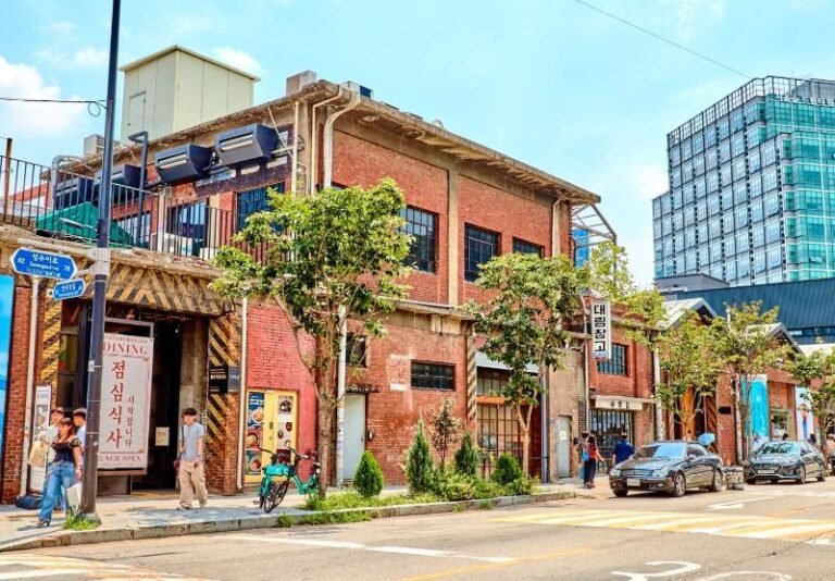 Converted industrial street in Seongsu, one of the best cafe areas in Seoul