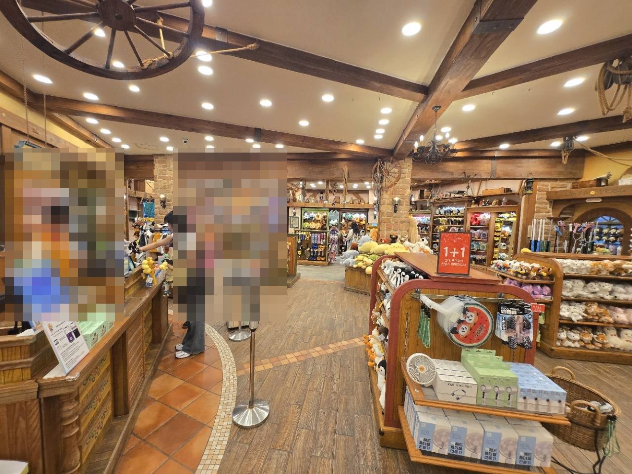 Everland character merchandise and souvenirs inside a gift shop
